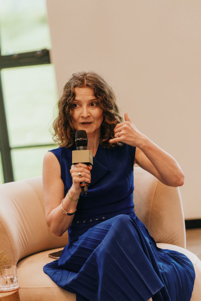 Dr Katharina Lederle speaking at an event