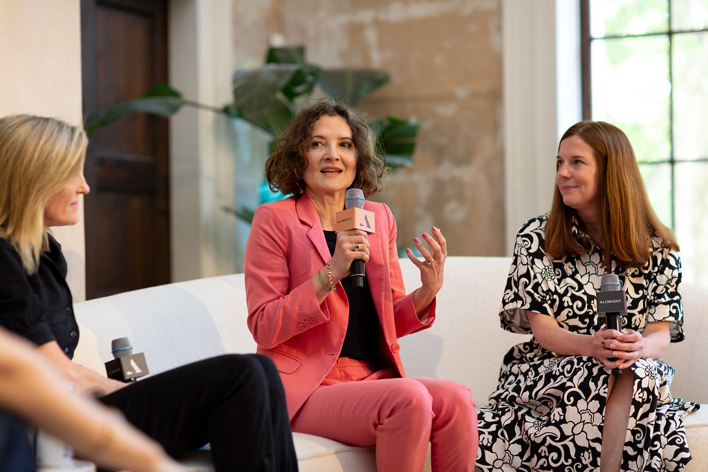 Dr Katharina Lederle taking part in a panel discussion